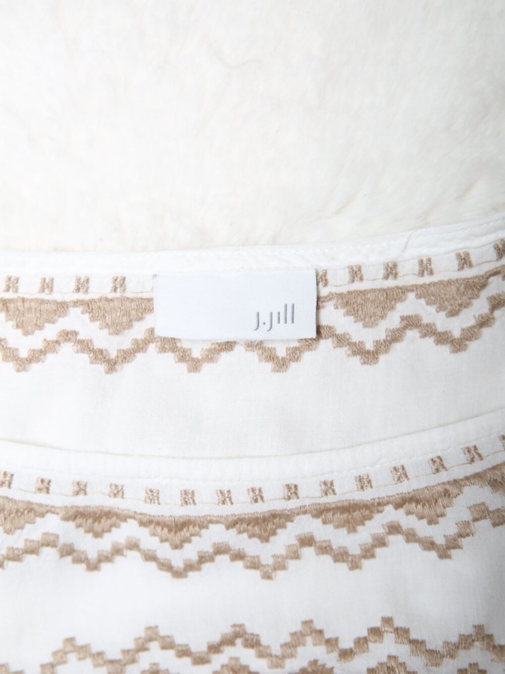 J. JILL Boho Embroidered Linen-Blend Top - Picture 11 of 12